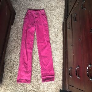 High waisted Hot Pink Jeans